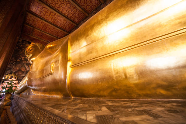 reclining buddha in wat pho bangkok, thailand.
