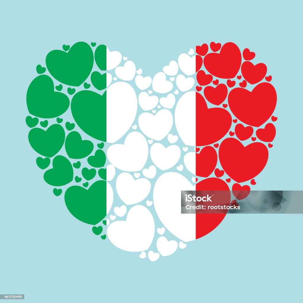 Bendera Italia dalam bentuk hati - Bebas Royalti Bendera italia vektor stok Bendera Italia dalam bentuk hati - Bebas Royalti Bendera italia vektor stok