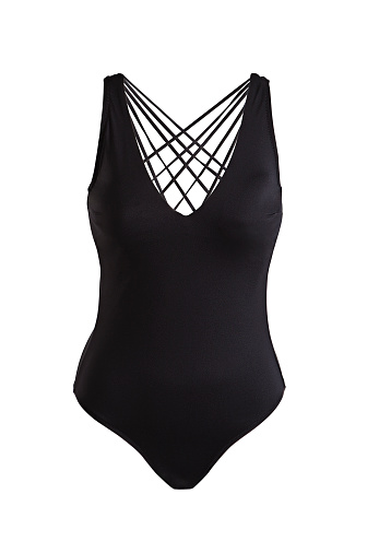 Black Swimwear Isolated On White Background Stock Photo - Download ...