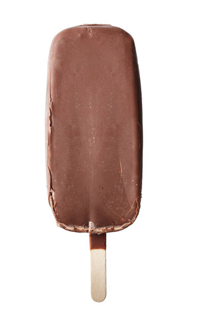 istock ice cream in chocolate on a stick, on a white isolated background. 961736682