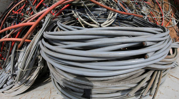 istock elettrical cables in the waste facility 961739024