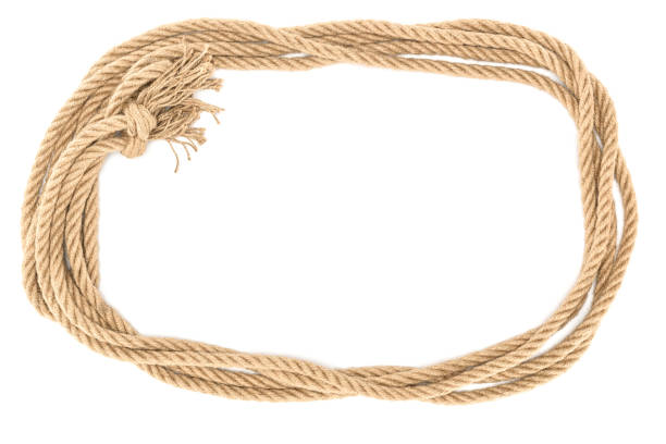 istock top view of brown nautical rope with knot isolated on white 961745200