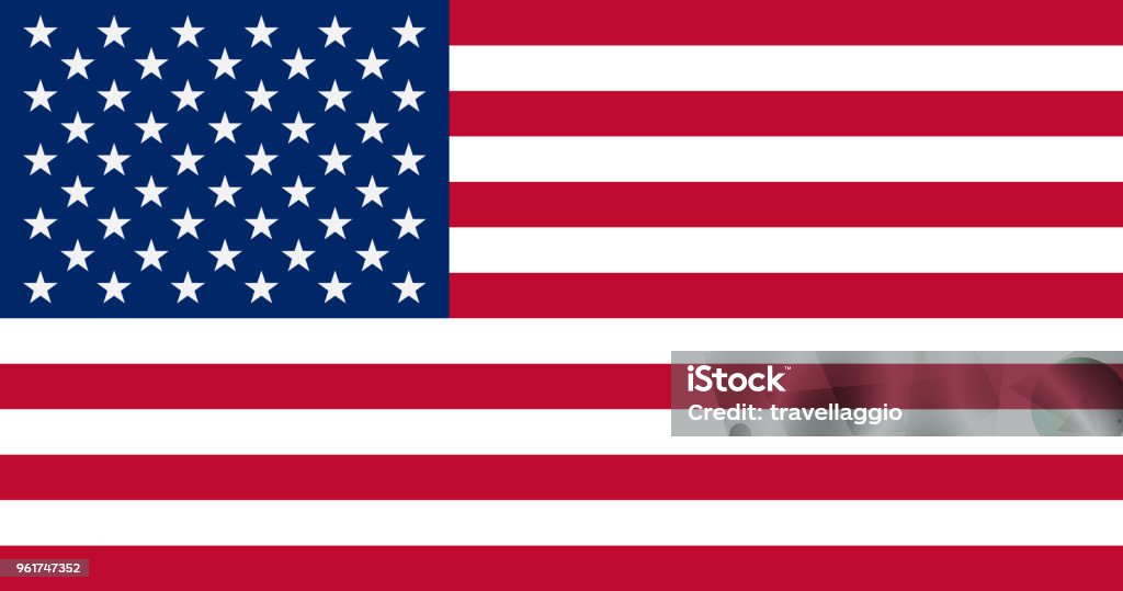 Die Vereinigten Staaten von Amerika Flagge, Vektor-illustration - Lizenzfrei Amerikanische Flagge Vektorgrafik