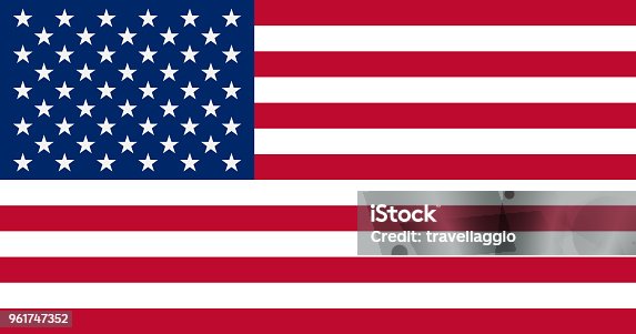 istock The United States of America Flag, vector illustration 961747352