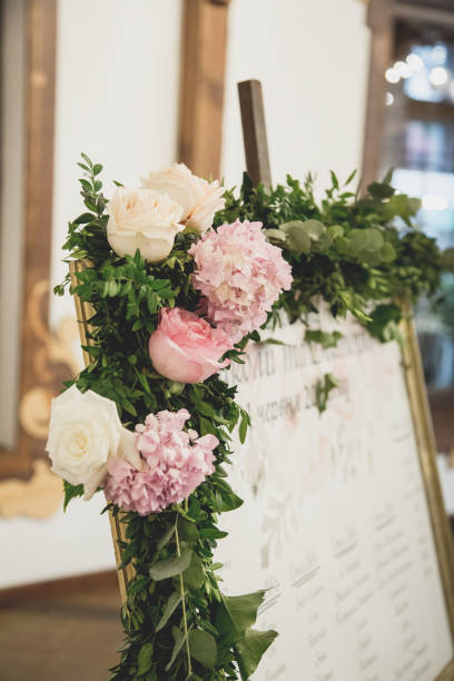 istock Luxury, elegant wedding reception table arrangement, floral centerpiece 961747564