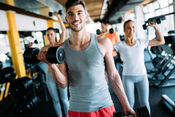 istock Group of people have workout in gym 961751840