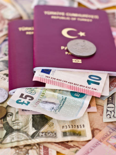 istock Foreign passports and money from the countries 961757556