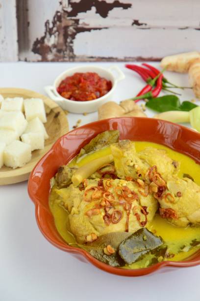istock Indonesian food, chicken cooked in coconut milk 961758094