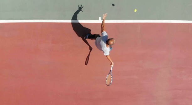 tennis player - forehand stock-fotos und bilder