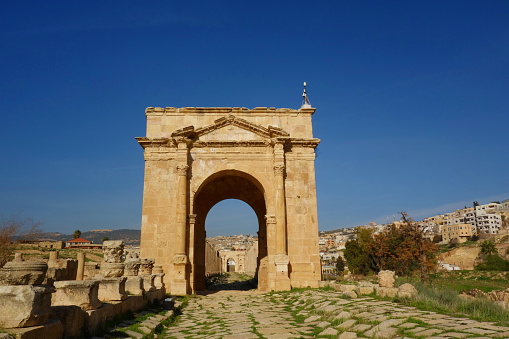 Unesco protected site located in Northern Jordan, in Jerash.