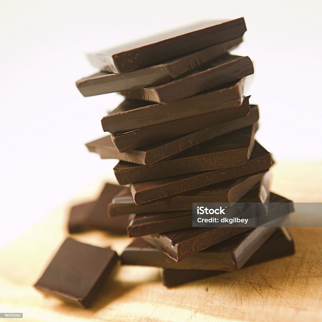 Chocolate  Block Shape Stock Photo