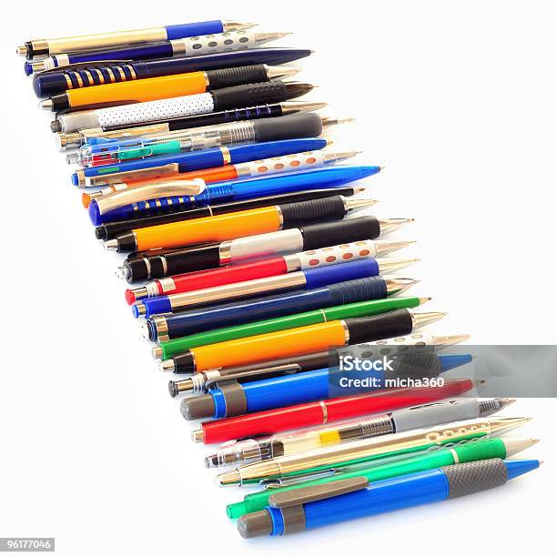 Ball Pens Stock Photo - Download Image Now - Ballpoint Pen, Color Image, Drawing - Activity