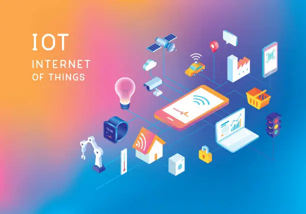 Vector illustration of Internet of things
