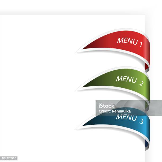 Nav Arrow Example Vector Navigation Arrows Menu Options Layout For Website Or Apps Stock ...