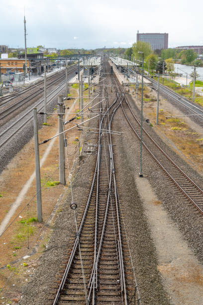 istock Steel railroad tracks 961778938