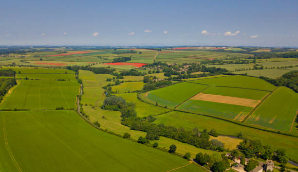 istock Burford and agricultural fields from the bird's eye view 961787990