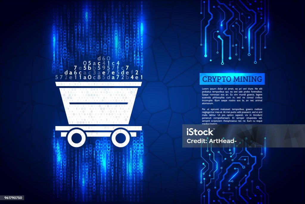 Binary Code Mining A Stream Of Binary Code On Background Stock Illustration - Download ...