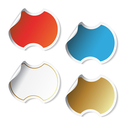 Annocument Sticker Vector Announcement Stickers Stock Illustration - Download Image Now ...