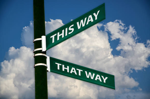 Which way to go road sign