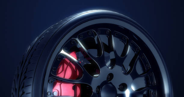 istock Close up sports car tire 961812098