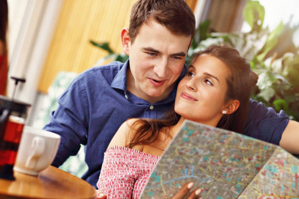 istock Cute couple on a date in restaurant 961813264