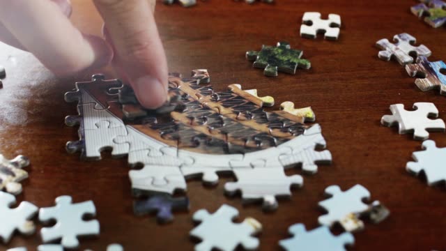 Jigsaw puzzle close