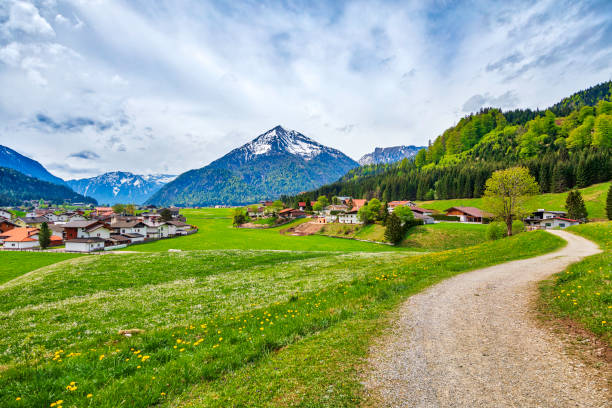 알프스 (hdri) 작은 마 - tirol village european alps austria 뉴스 사진 이미지