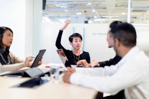 istock Asian Business Leader Making her point in a board meeting 961837362