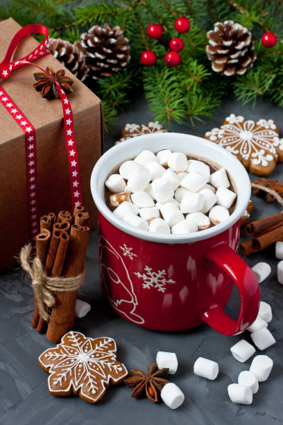 istock Mug with hot chocolate. Christmas concept 961838456