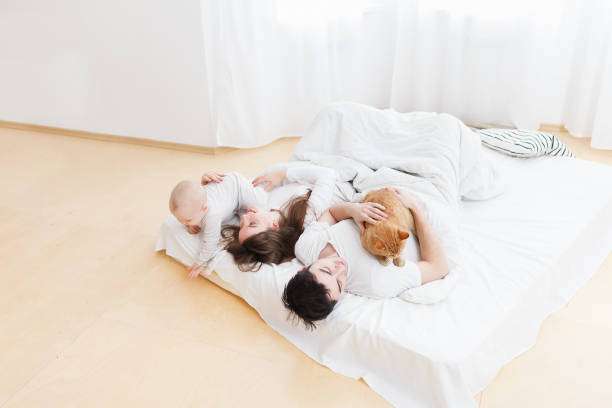 istock Happy family at home 961849668
