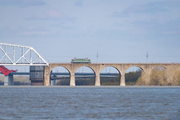 istock The train is traveling along the railway bridge 961852110