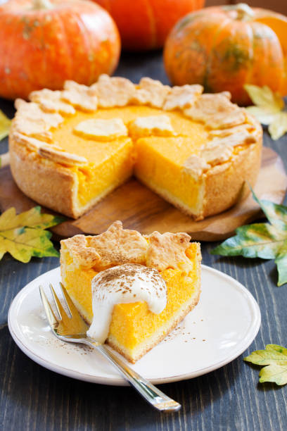 istock Pumpkin Pie on Thanksgiving Day feast. 961876210