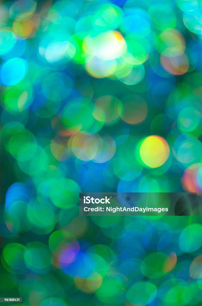 Brightly Colored Green Blue Blurred Lights Background  Abstract Stock Photo