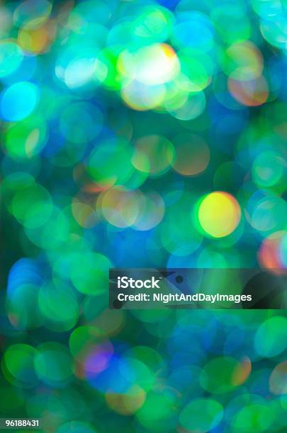 Brightly Colored Green Blue Blurred Lights Background Stock Photo - Download Image Now