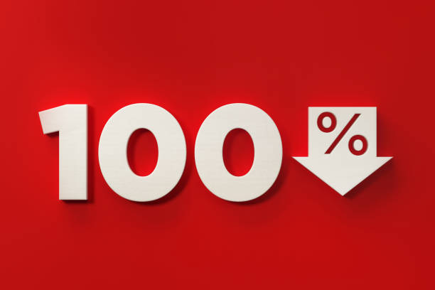 istock One Hundred Percent Off Discount Symbol On Red Background 961886276