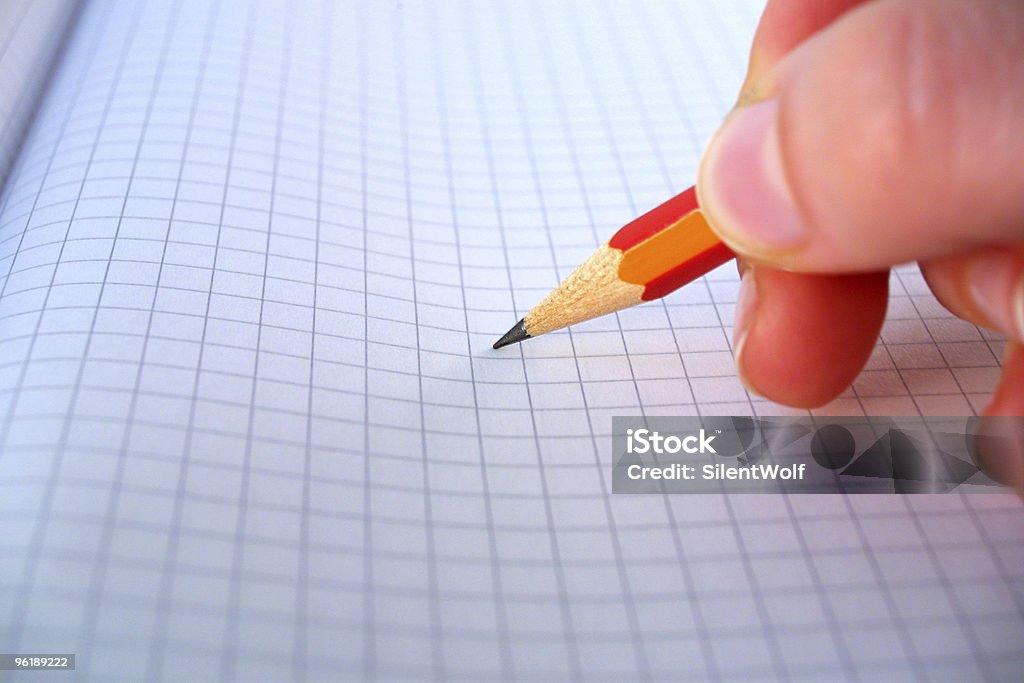 Hand halten einen Bleistift - Lizenzfrei Akademisches Lernen Stock-Foto