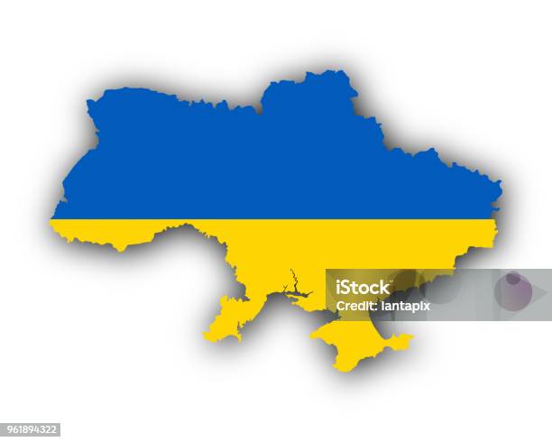 Carte Et Drapeau De Lukraine Vecteurs libres de droits et plus d'images vectorielles de Ukraine - Ukraine, Carte, Allemagne