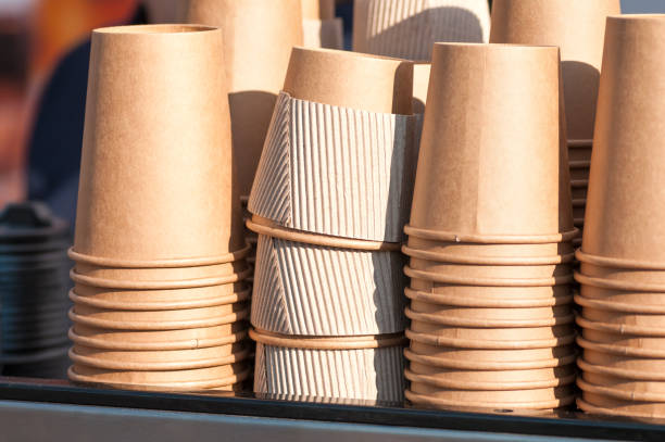 istock coffee glass paper, disposable, kraft paper 961897466