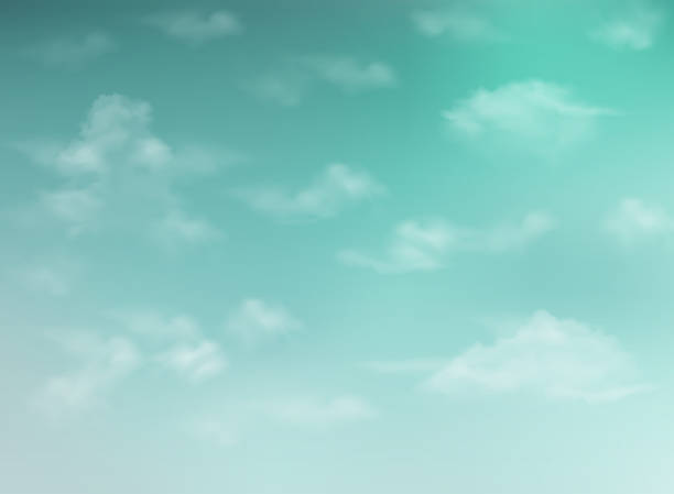 istock Abstract of realistic skys shape on clear blue sky background. 961898492