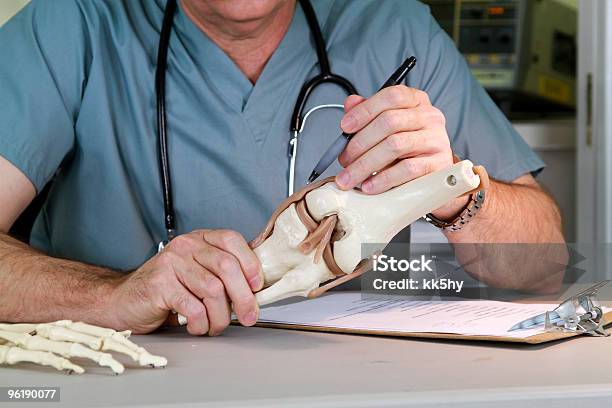 담담의 연구하고 무릎 관절 의사에 대한 스톡 사진 및 기타 이미지 - 의사, 해부학 모형, 모형