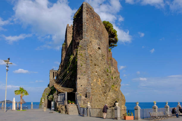 The Norman Castle of Aci Castello was built from 1076 to 1081, and today it hosts a museum. It is the main sight of Aci Castello, a town located on the Mediterranean coast.