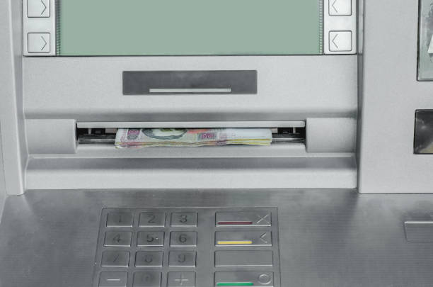 istock ATM gray metallic gives out money 961904662