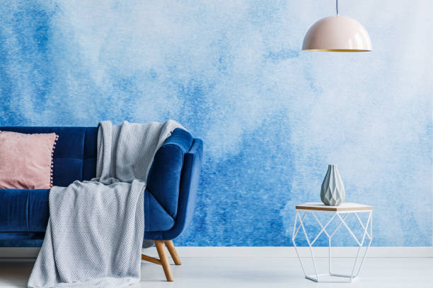 istock Pink and blue living room 961904826