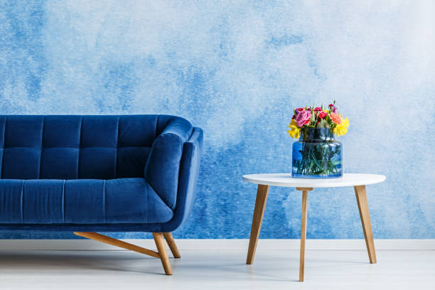 istock Elegant blue living room interior 961904890