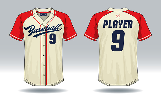 Baseball Tshirt Mock Up Stock Illustration - Download Image Now - Baseball  Uniform, Template, Blank - iStock