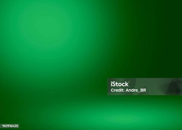 Abstract Green Room Lighting Studio Background Stock Illustration - Download Image Now - Green Background, Color Gradient, Glowing