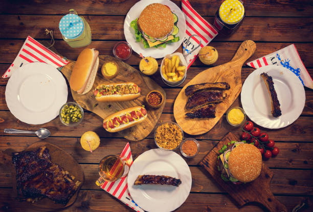 istock Picnic Table to Celebrate 4th of July 961919582