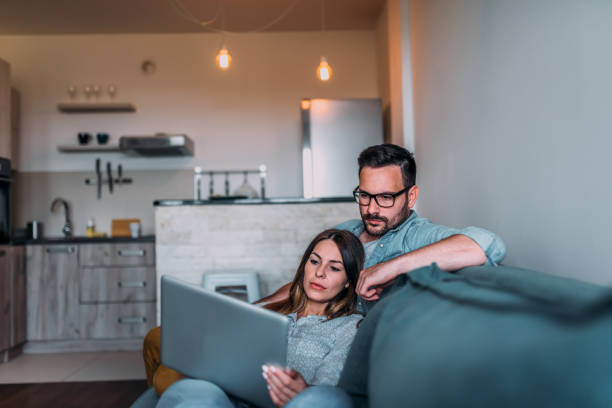 istock Watching a movie on laptop. 961928382