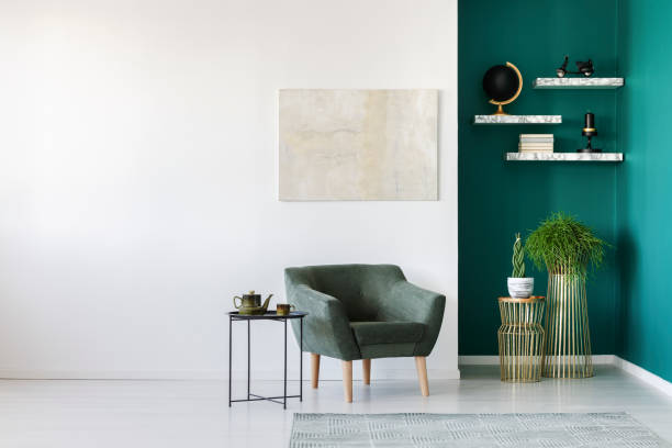 istock Simple room with armchair 961930340