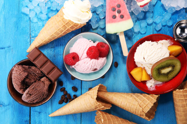 istock Vanilla frozen yogurt or soft ice cream in waffle cone. 961935244
